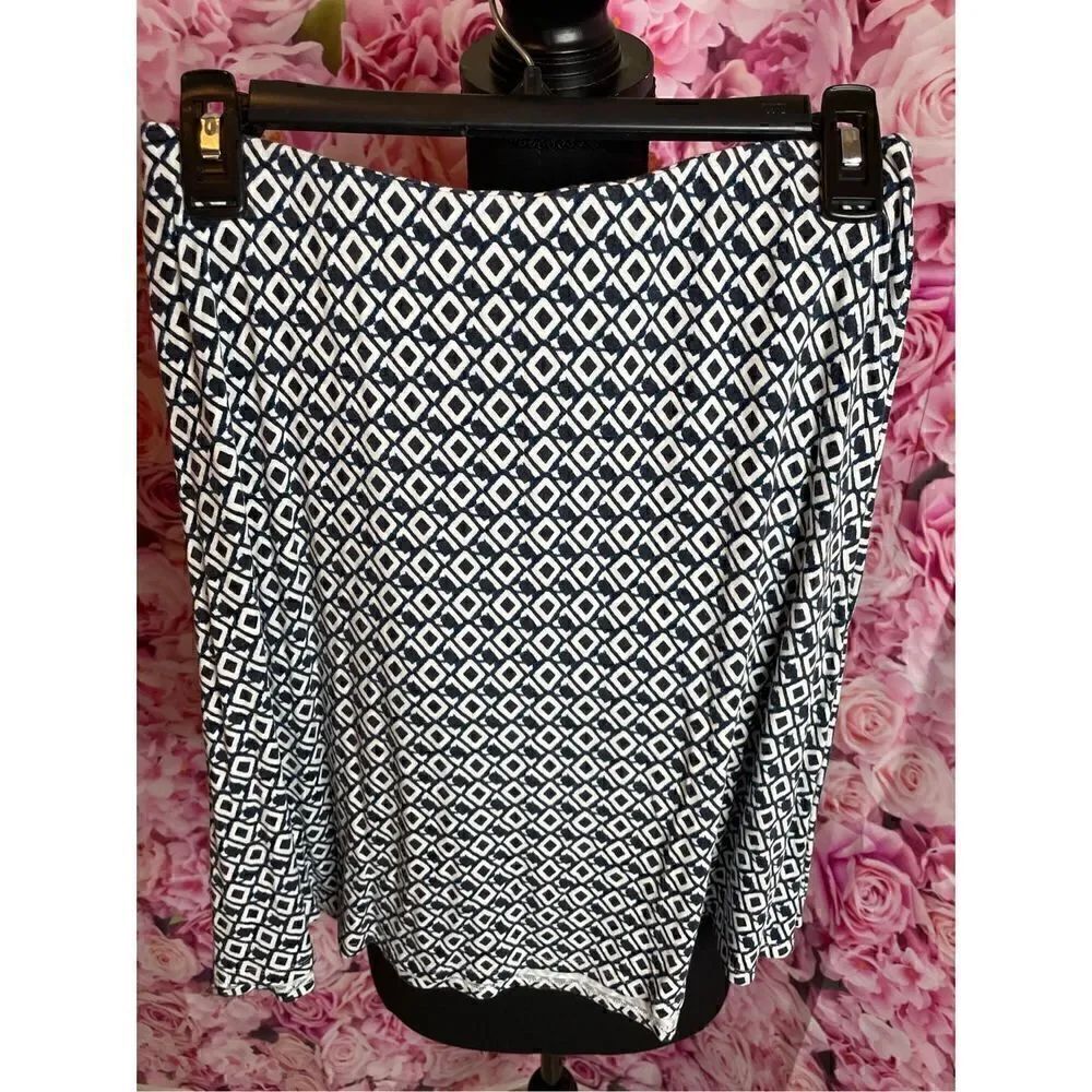 Ann Taylor Petite Blue and White Skirt-SMALL PETITE